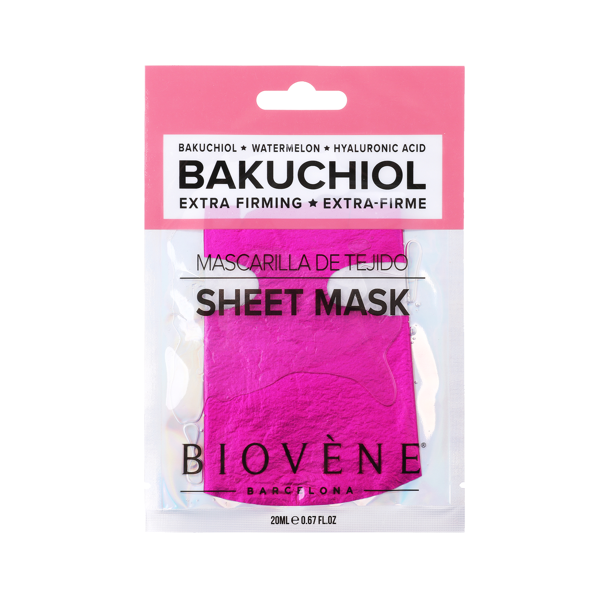 BAKUCHIOL Extra-Firming Glam Sheet Mask with Watermelon and Hyaluronic Acid