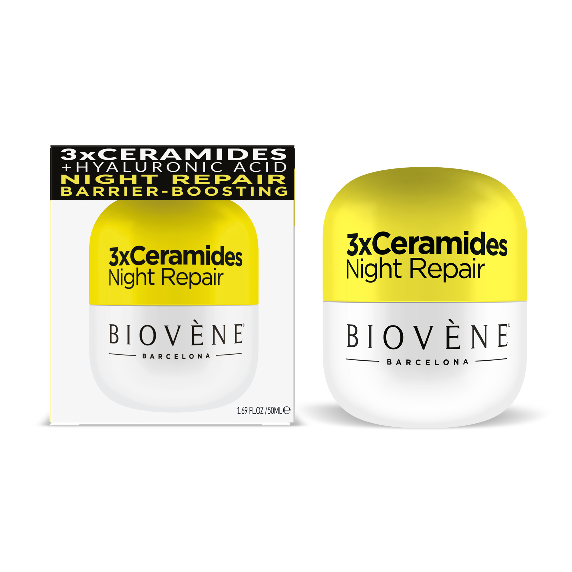 3X CERAMIDES NIGHT REPAIR Barrier-Boosting Night Cream with Extra-Hydrating HA, Ceramides, CICA &amp; Organic Banana